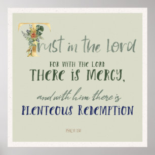 Vertrouwen in de Heer Psalm 130 Poster