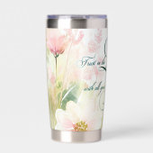Vertrouwen in de Lord floral Geïsoleerde Drinkbeker (Voorkant)