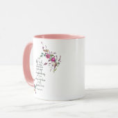 Vertrouwen in de Lord floral Mok (Voorkant links)