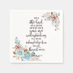 Vertrouwen in de Lord floral Servet
