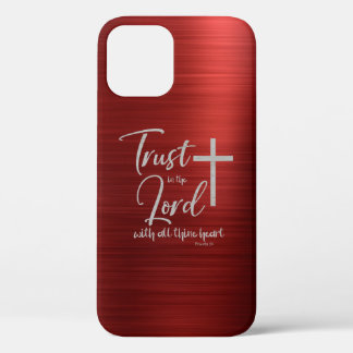 Vertrouwen in de Lord KJV Bijbel Verse iPhone 12 H Hoesje