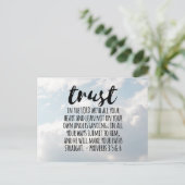 Vertrouwen in de Lord Proverbs 3:5-6 Briefkaart (Staand voorkant)