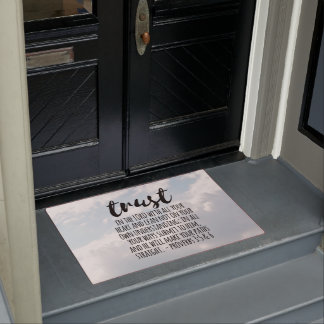 Vertrouwen in de Lord Proverbs 3:5-6 Deurmat