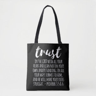 Vertrouwen in de Lord Proverbs 3:5-6 Draagtas