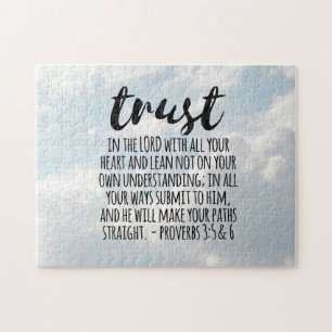 Vertrouwen in de Lord Proverbs 3:5-6 Legpuzzel