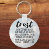 Vertrouwen in de Lord Proverbs 3:5-6 Sleutelhanger (Voorkant)