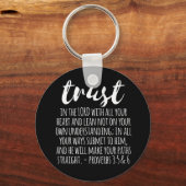 Vertrouwen in de Lord Proverbs 3:5-6 Sleutelhanger (Voorkant)