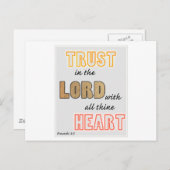 vertrouwen in de scriptie van het Lord-spreekwoord Briefkaart (Voorkant / Achterkant)