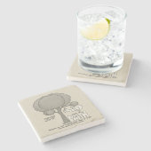 Vertrouwen in Faith Stenen Onderzetter (Zijkant)