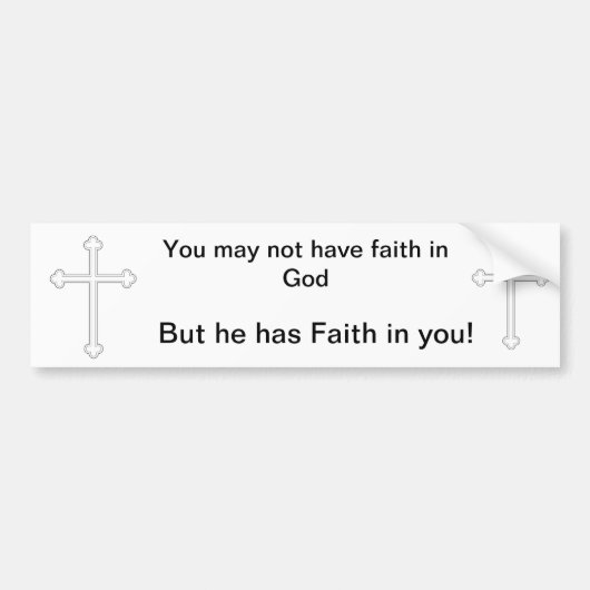 Vertrouwen in God Bumpersticker (Voorkant)