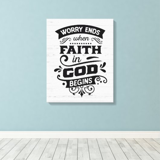 Vertrouwen in God Canvas Afdruk (Insitu (Houten vloer))