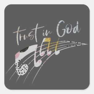 Vertrouwen in God Christelijk Vierkante Sticker