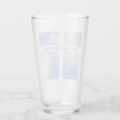 Vertrouwen in God Cross White en Blue Easter Glas (Achterkant)