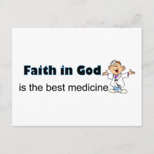 Vertrouwen in God is het beste medicijn met een do Briefkaart