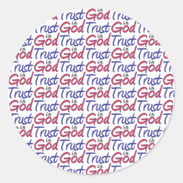 Vertrouwen in God Ronde Sticker