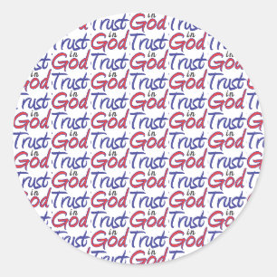 Vertrouwen in God Ronde Sticker