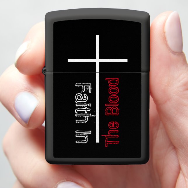 Vertrouwen in het Christelijk kruis van het bloed (In Hand)