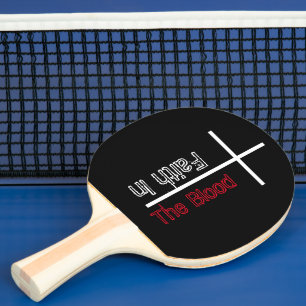Vertrouwen in het Christelijk kruis van het bloed Tafeltennisbatje