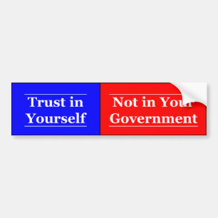 Vertrouwen in jezelf bumpersticker