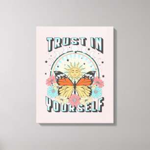 Vertrouwen in jezelf Heelzon en vlinder Canvas Afdruk