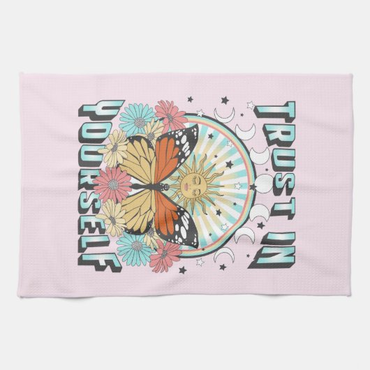 Vertrouwen in jezelf | Heelzon en vlinder Theedoek (Horizontaal)