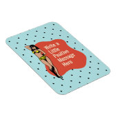 Vertrouwen in kleur: Retro Radiance Pinup Magneet (Rechterzijde)