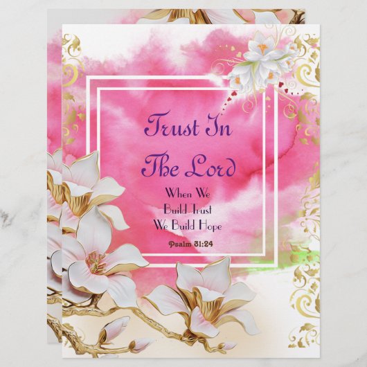 Vertrouwen in persoonlijk document van de Heer (Voorkant / Achterkant)