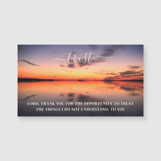 Vertrouwen Inspirerende Fotografie Magnet van het  (Voorkant)