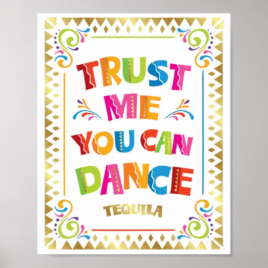 VERTROUWEN ME DAT U TEQUILA-TANDSCHEMA KUNT AFDANK POSTER (Voorkant)