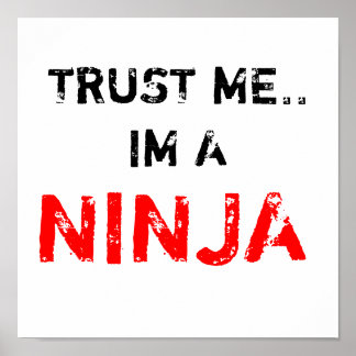 VERTROUWEN ME. IM A NINJA POSTER