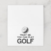 VERTROUWEN ME, JE KUNT GOLF SPELEN (Buitenkant ongevouwen)