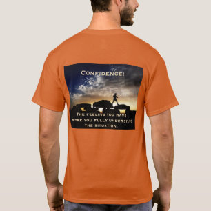 Vertrouwen met Origineel Hiking Photo Sinaasappel T-shirt