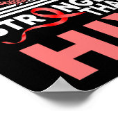 Vertrouwen Mijn God is sterker dan HIV Awareness R Poster (Hoek)