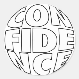 Vertrouwen Ontwerp #025 Ronde Sticker