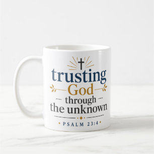 Vertrouwen op God door het Onbekende Christelijke  Koffiemok