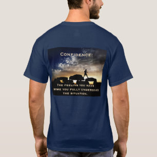 Vertrouwen Originele Wandelfoto Navy Blauw Grappig T-shirt