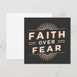 Vertrouwen over angst advieskaart