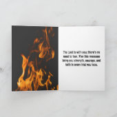 Vertrouwen over angst brandweerman Christelijk Kaart (Binnen)