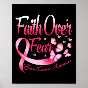 Vertrouwen over angst Breast Kanker Bewustheid But Poster