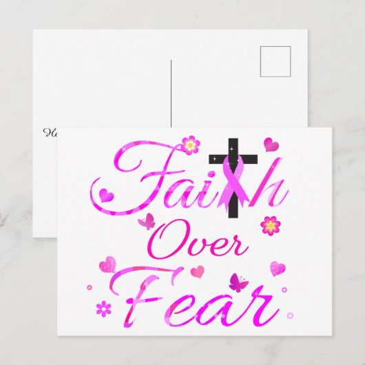 Vertrouwen over angst briefkaart (Voorkant / Achterkant)