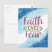 Vertrouwen over angst briefkaart (Voorkant / Achterkant)