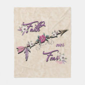 Vertrouwen over angst fleece deken (Voorkant)