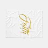 Vertrouwen over angst Goud en wit Fleece Deken (Voorkant (Horizontaal))