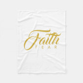 Vertrouwen over angst Goud en wit Fleece Deken (Voorkant)