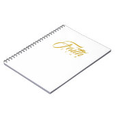 Vertrouwen over angst Goud en wit Notitieboek (Linkerzijde)