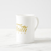 Vertrouwen over angst Goud en wit Porselein Kop (Voorkant rechts)