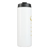 Vertrouwen over angst Goud en wit Thermosbeker (Voorkant)