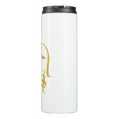 Vertrouwen over angst Goud en wit Thermosbeker (Achterkant)