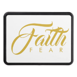 Vertrouwen over angst Goud en wit Trekhaak Afdekplaat