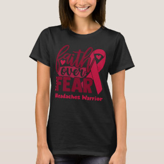 Vertrouwen over angst hoofdpijn t-shirt